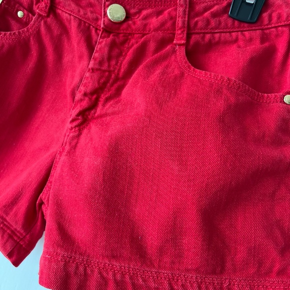 Studio F Jeans Distressed Denim Shorts – Red (Size 8) - Picture 4 of 6